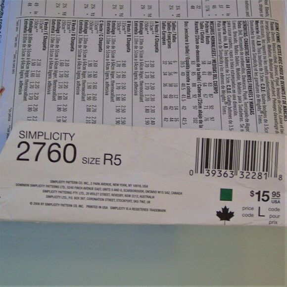 Sewing Pattern Simplicity 2760 Misses Jacket - Picture 5 of 6